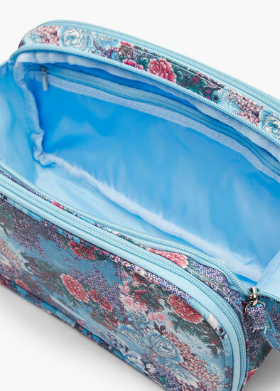 Plus Size Multi Zip Cosmetic Bag