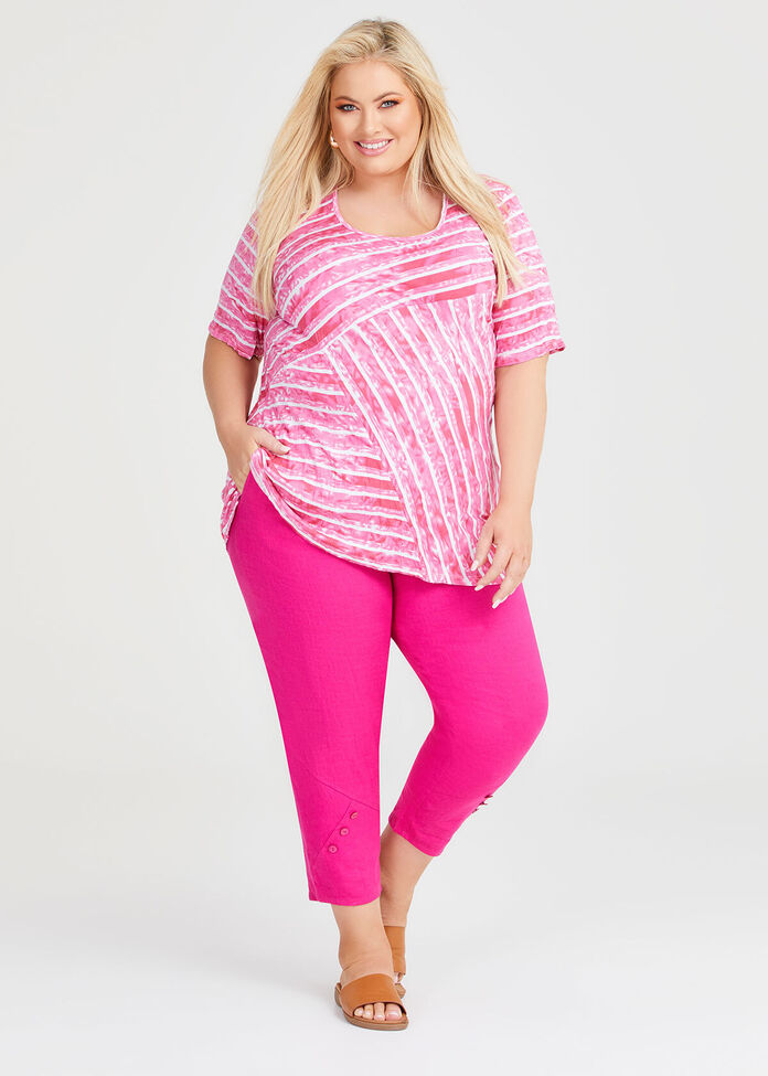 Spliced Stripe Bamboo Top, , hi-res