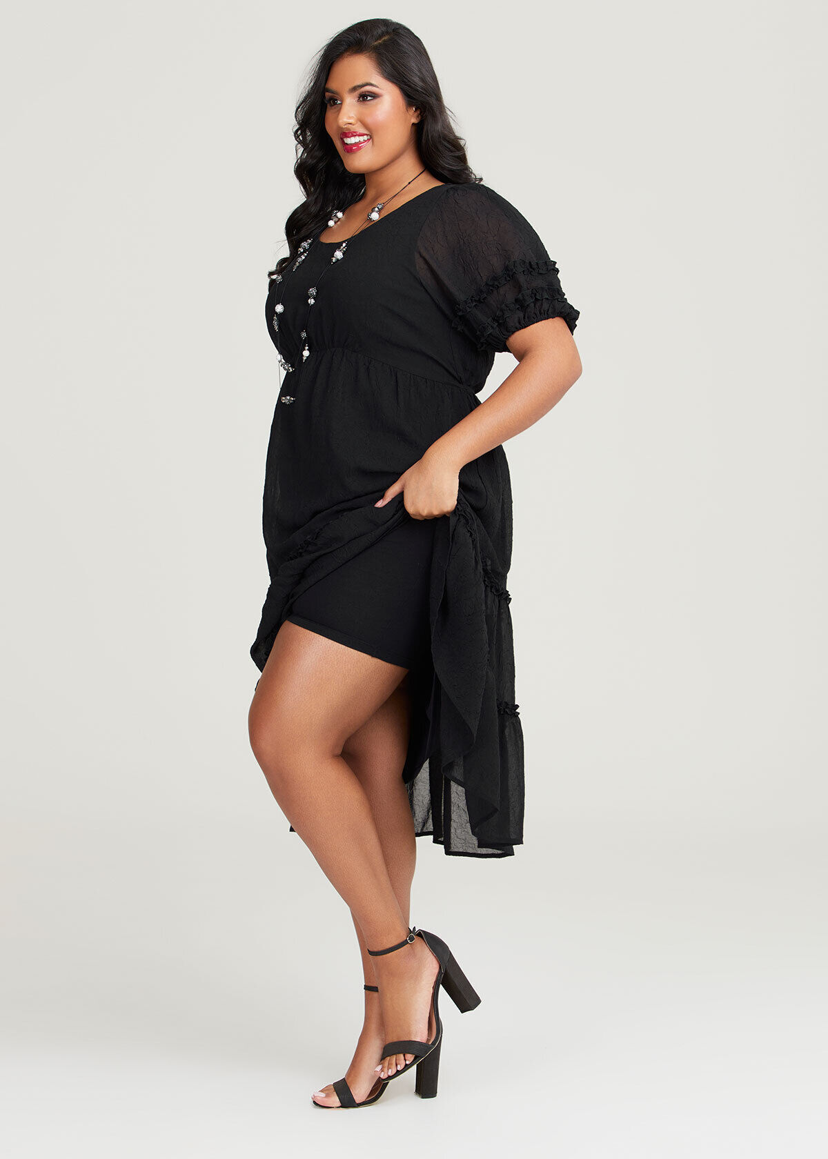 Bella Chiffon Frill Tier Dress