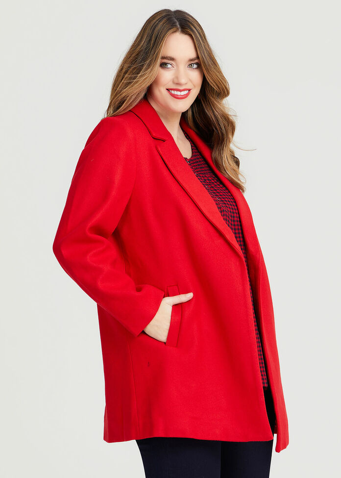 Shop Plus Size Wool Blend Coat in Red | Sizes 12-30 | Taking Shape AU