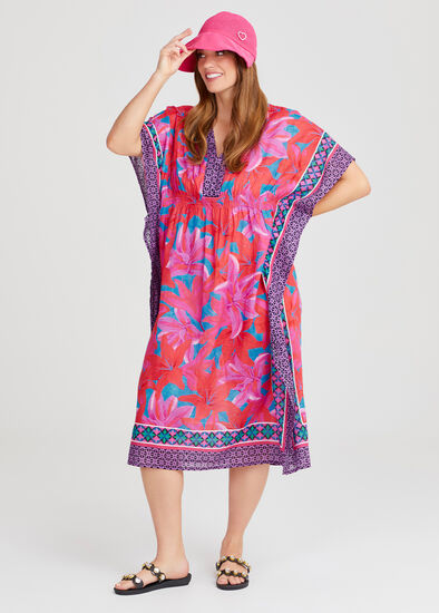 Long Printed Poncho