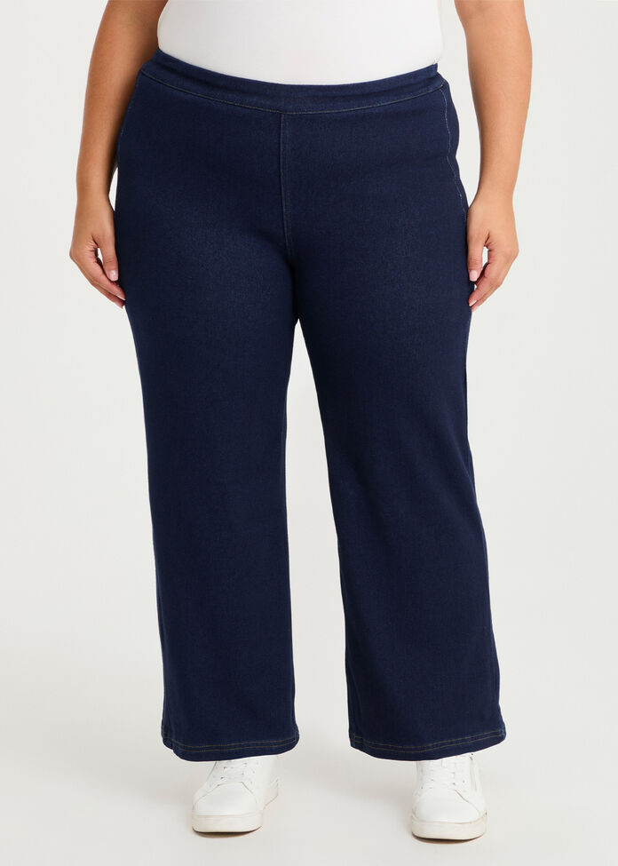 Petite Travel Wide Leg Jean, , hi-res