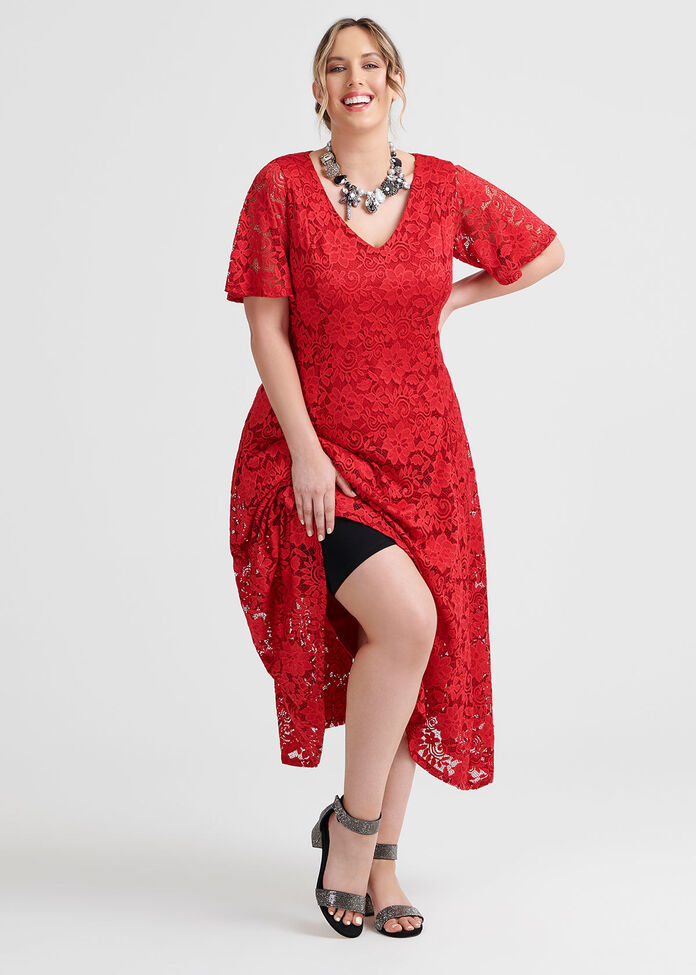 Scarlet Lace Dress, , hi-res