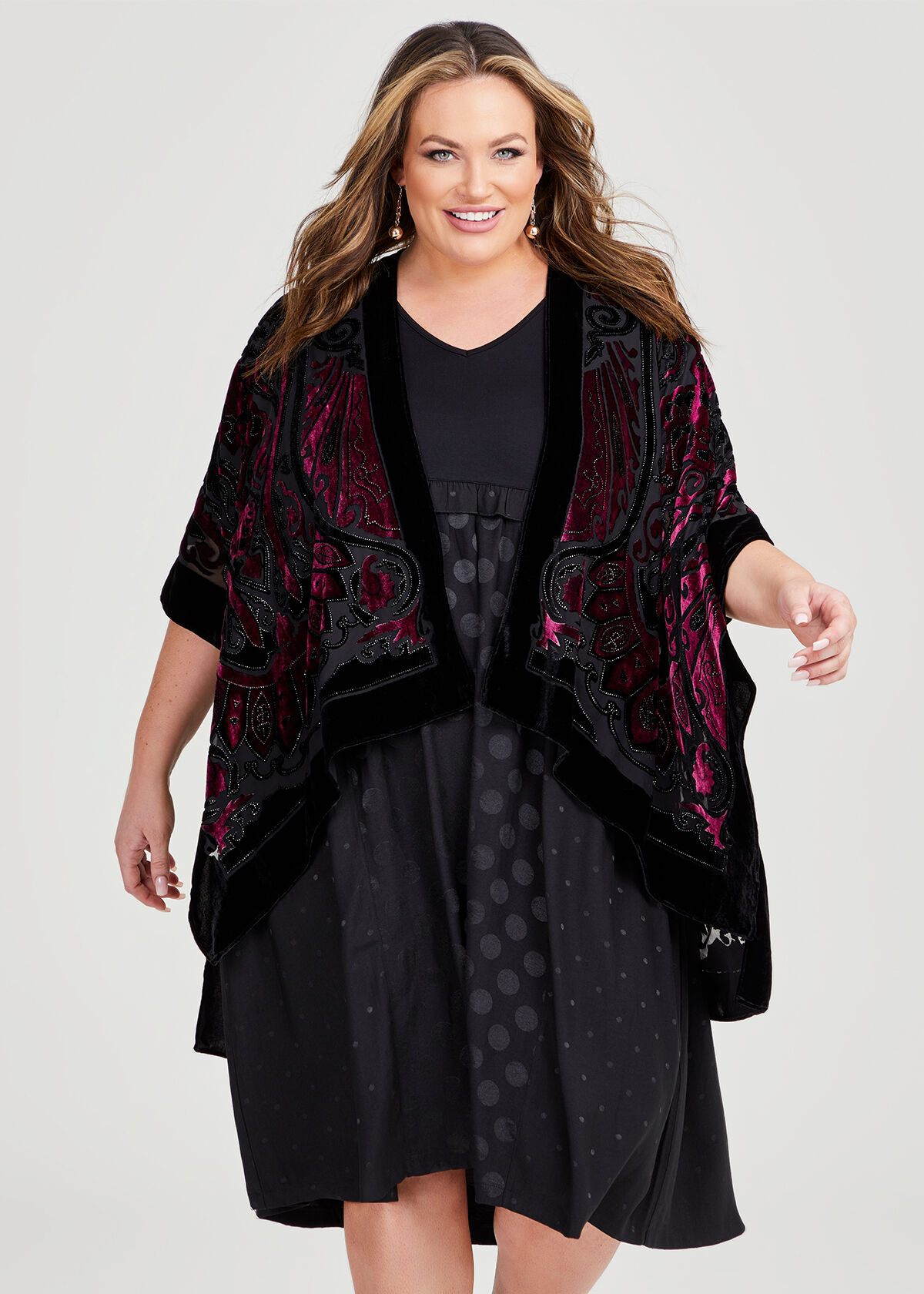 Plus size top wraps and shrugs