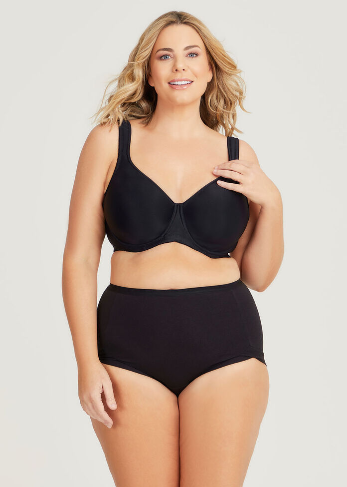 Shop Plus Size Side Smoothing T-shirt Bra in Black