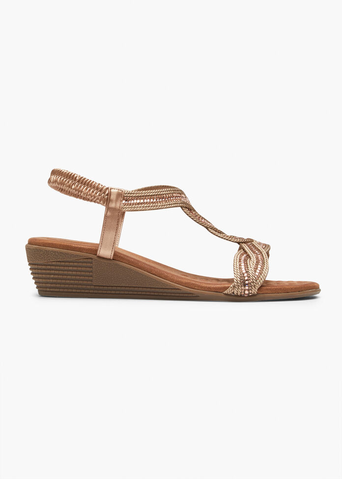 Jewel Rope Wedge Sandal, , hi-res