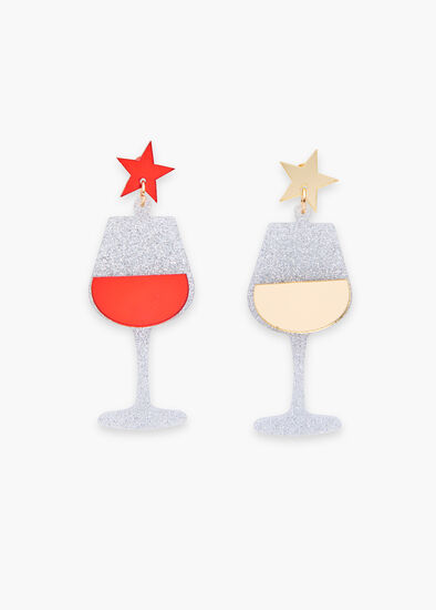 Christmas Wine Earrings