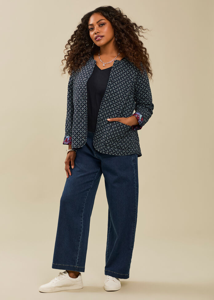 Natural Ikat Reversible Jacket, , hi-res