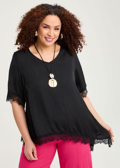 Plus Size Luxe Rosalie Angle Hem Top