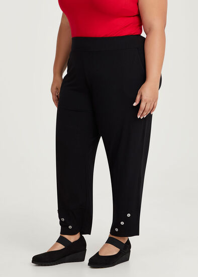 Plus Size Lantern Button Natural Pant