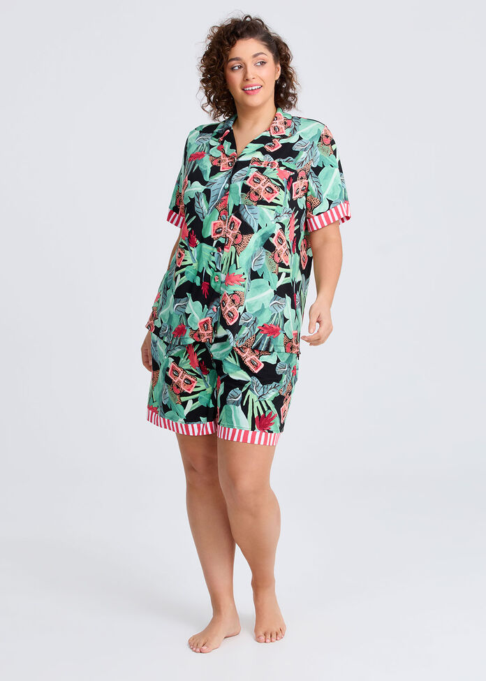 Bouffants Tropical Glam Pj Top, , hi-res