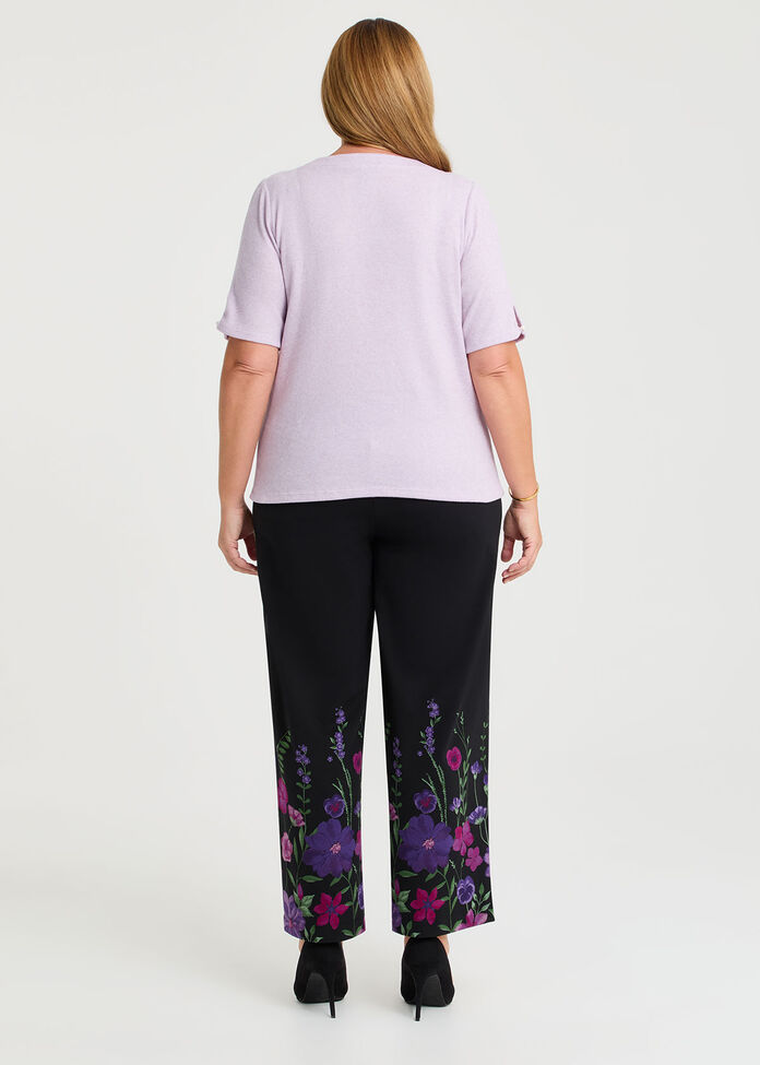 Cass Soft Knit Button Sleeve Top, , hi-res