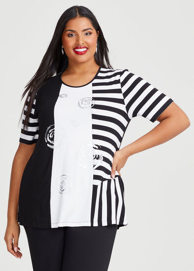 Plus Size Natural Get In Line Top