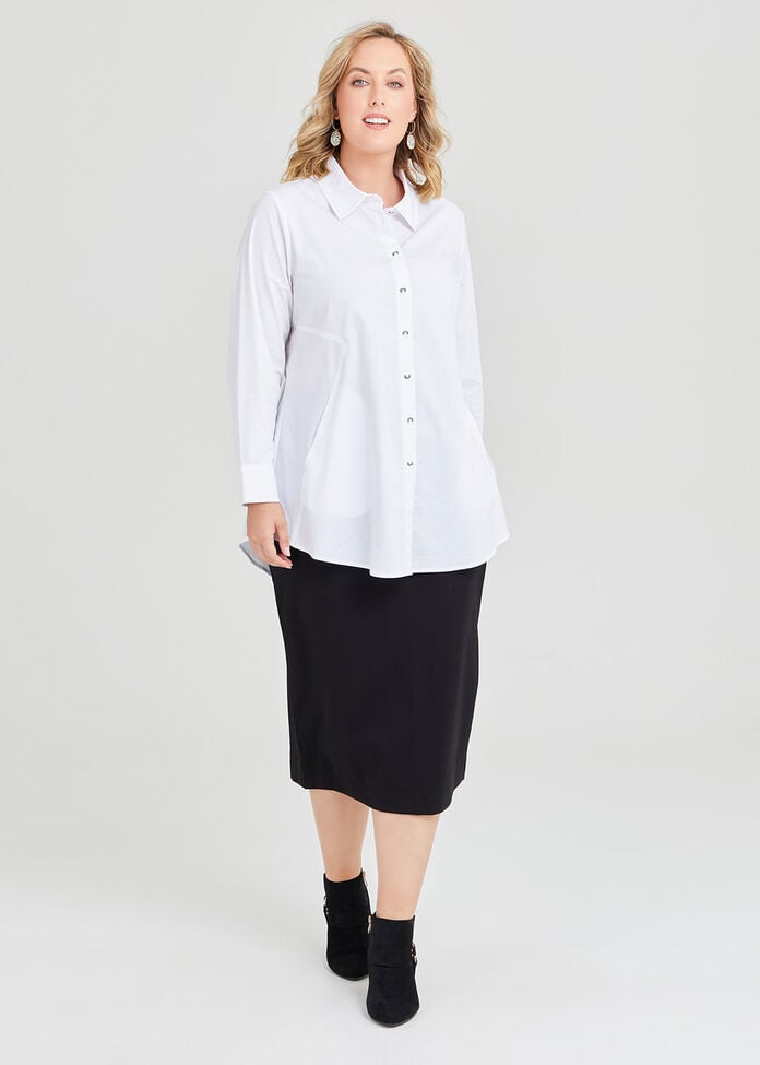 Agent Bamboo Ponte Skirt, , hi-res