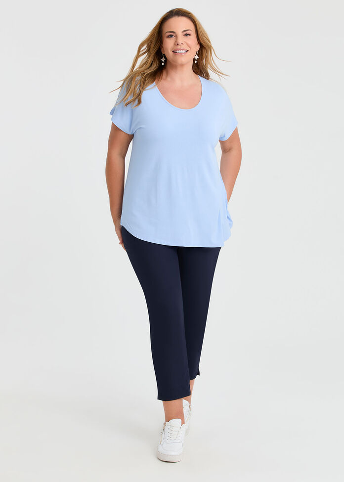 Natural Round Neck Everyday T-shirt, , hi-res