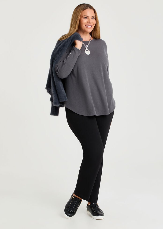 Rib Hi-lo Top, , hi-res