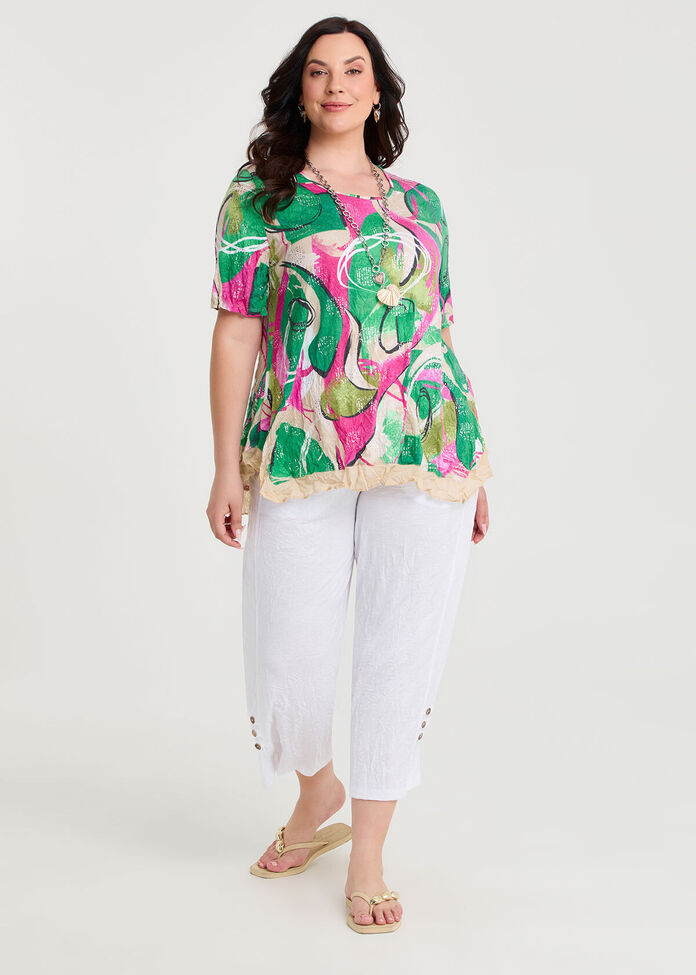 Foil Crush Bamboo Top, , hi-res