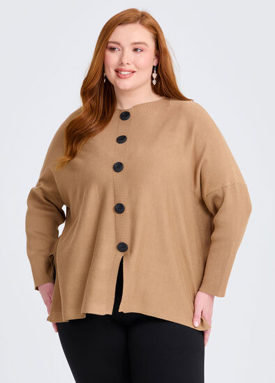 Plus Size Batwing Natural Jumper