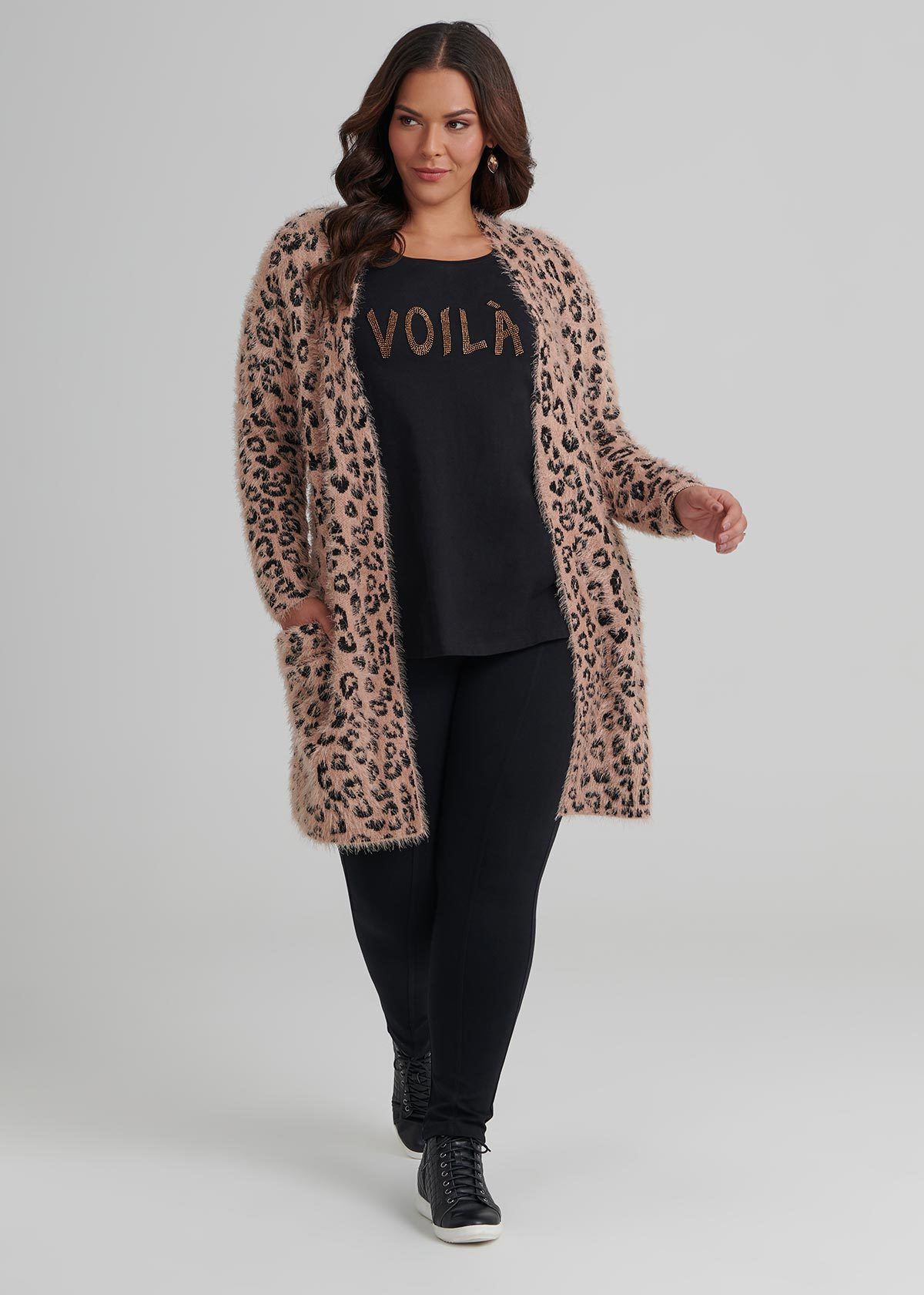 leopard print cardigan nz