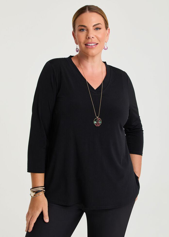 Katie Luna 3/4 Sleeve Top, , hi-res