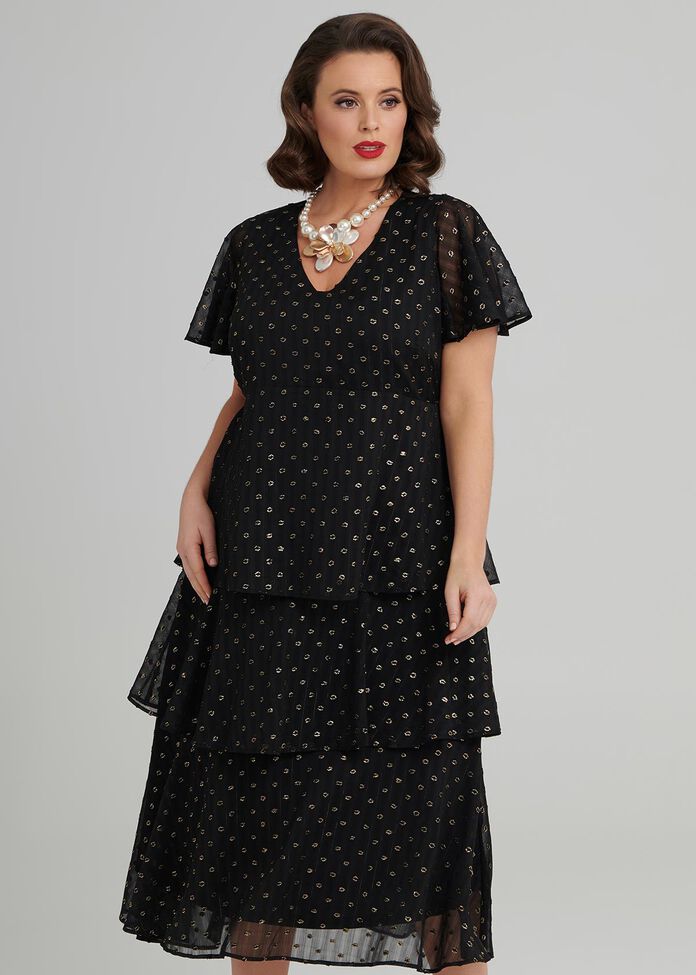 Shop Sleeved Cocktail Dress in Black, Sizes 12-30 | Taking Shape AU