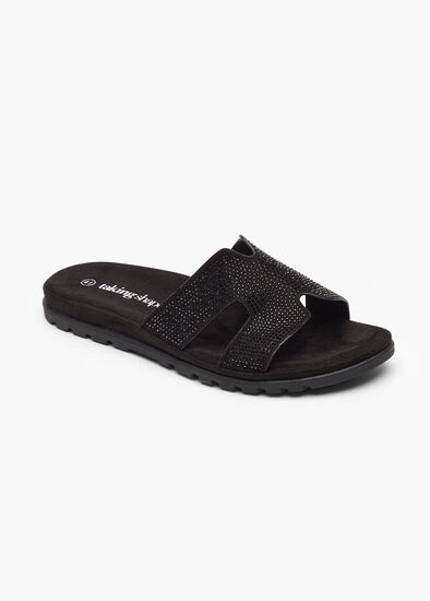 Plus Size Bling Flex Slide