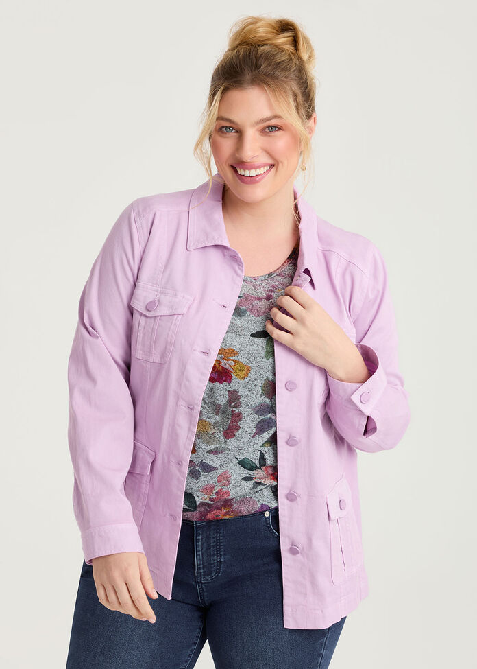 Lyocell Blend Casual Jacket, , hi-res