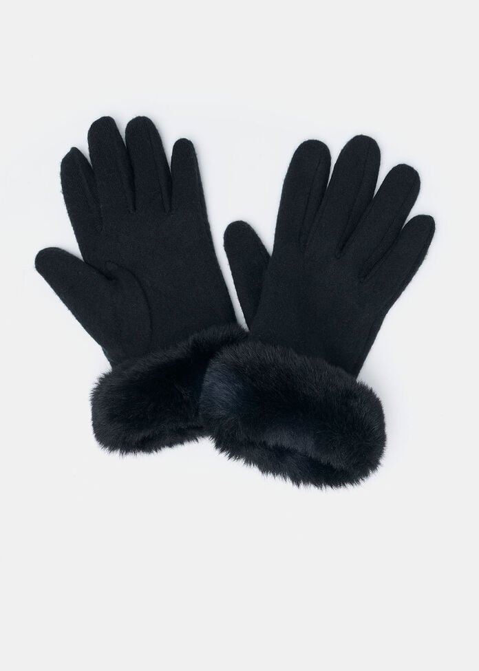Faux Fur Gloves, , hi-res