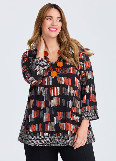Plus Size Side Button Natural Top