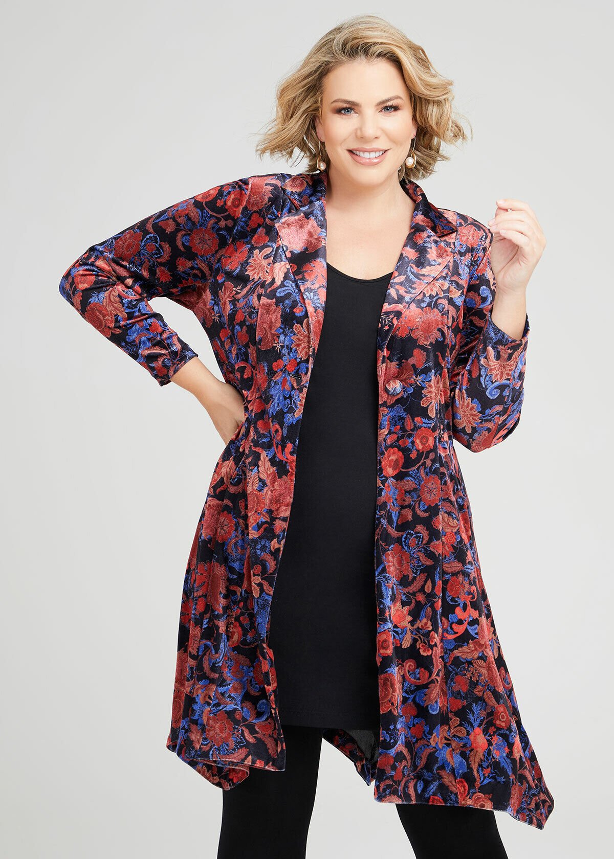 Plus size velour jacket 2025