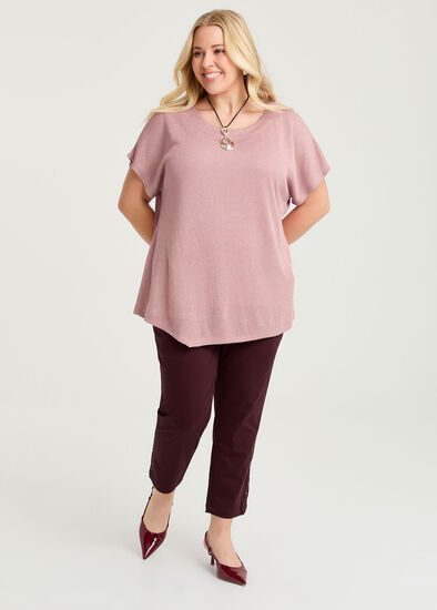 Plus Size Petite Medina Slim Leg Natural Pant