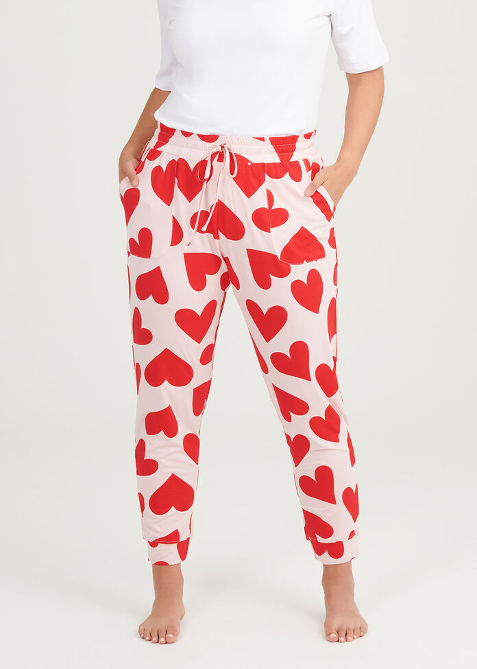 Bamboo Red Hearts Pant, , hi-res