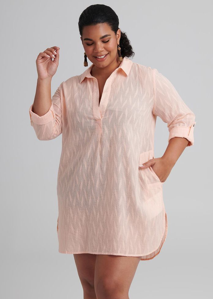 Sunset Shirt Coverup, , hi-res