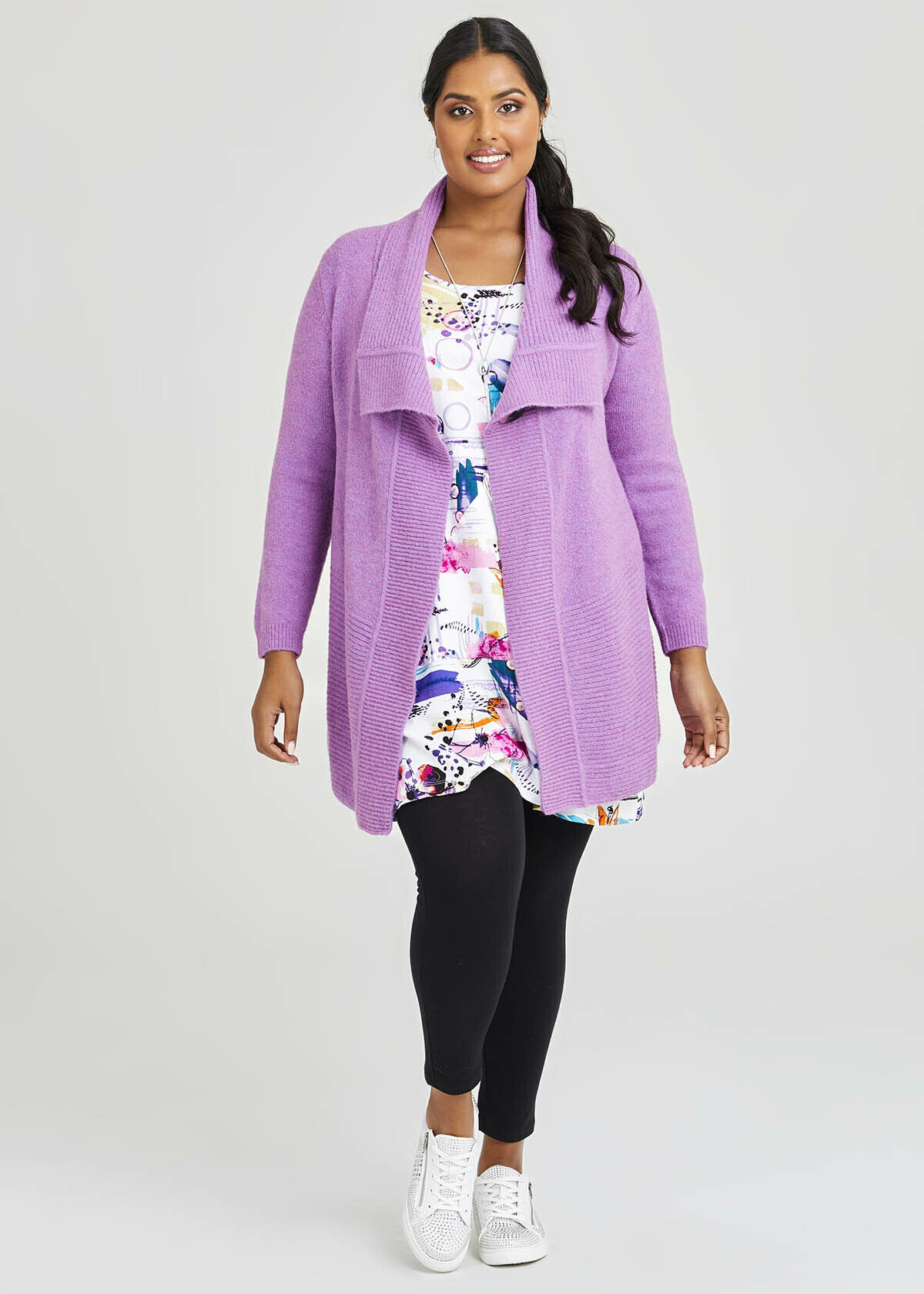 Shop Rib Knit Shawl Collar Cardigan in 