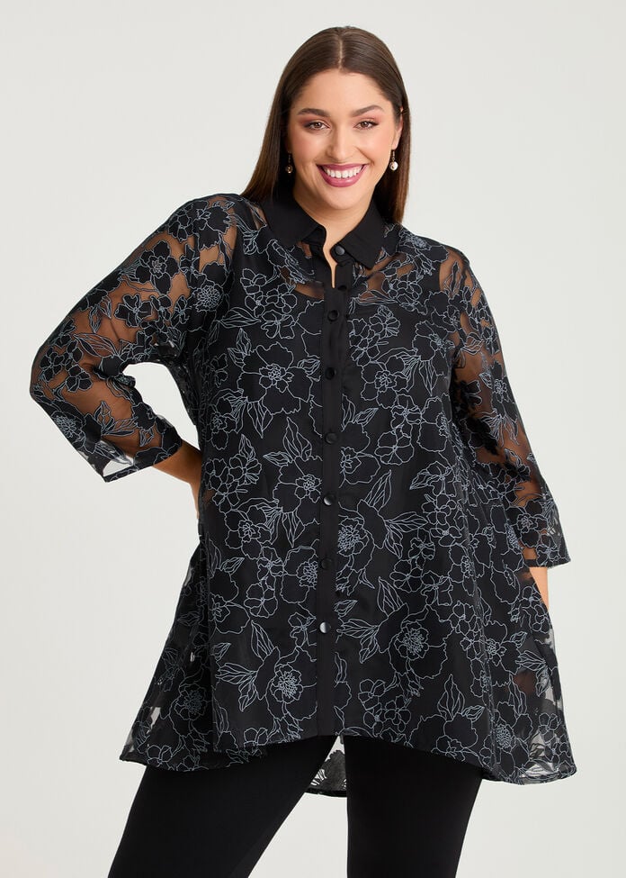 Keira Long Hilo Evening Shirt, , hi-res