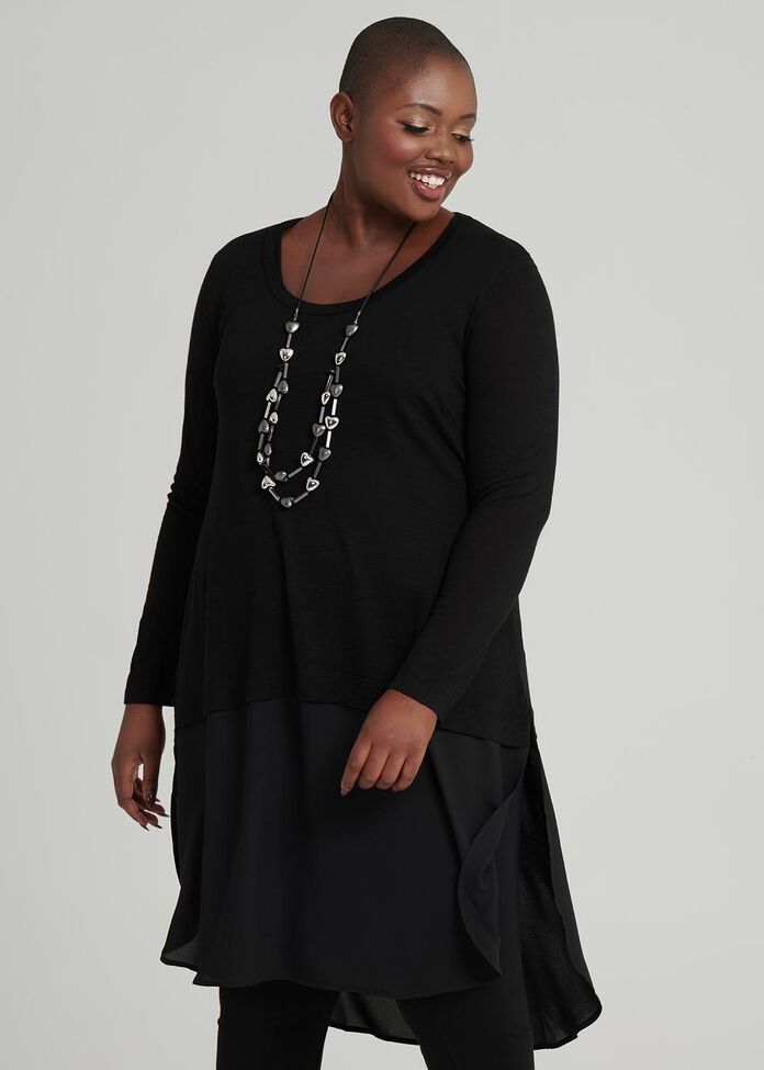 Shop Aurora Lights Wool Tunic in Black in sizes 12 to 30 | Taking Shape AU