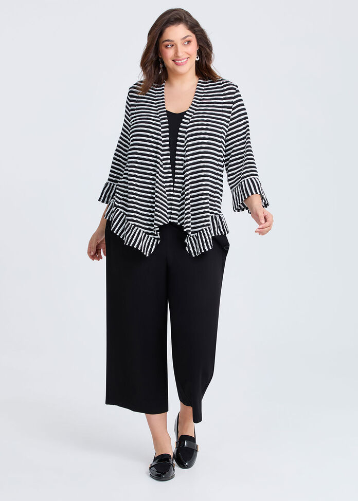 Ruffle Detail Cardigan, , hi-res