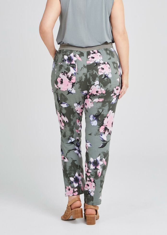 Shop Plus Size Floral Stretch Linen Pant in Print | Taking Shape AU