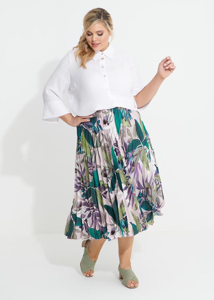 Deja Vu Pleat Skirt, , hi-res
