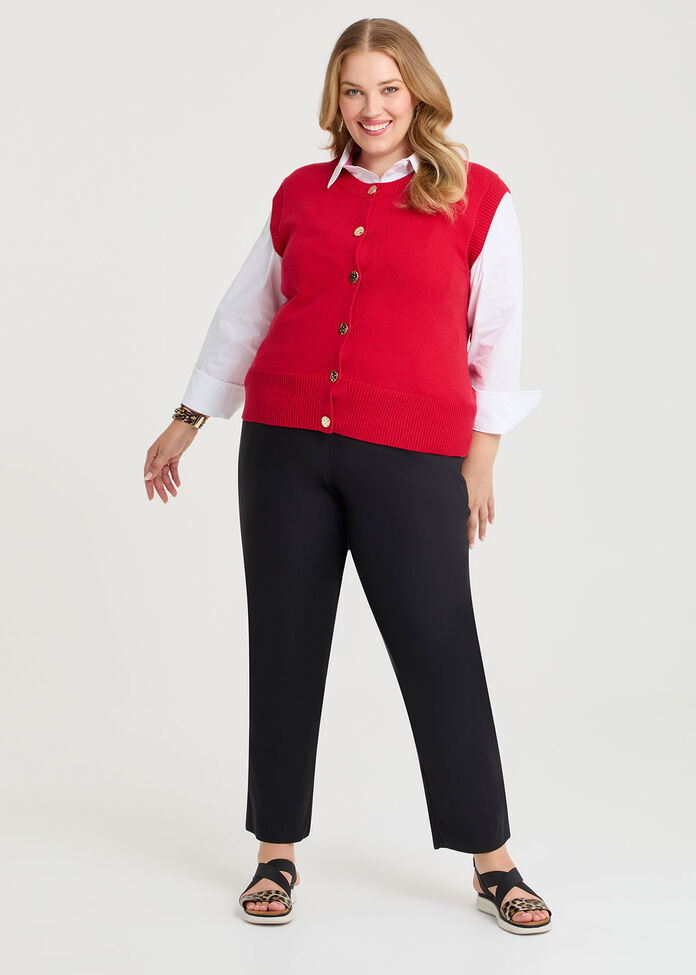 Button Through Vest, , hi-res