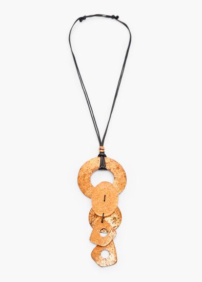 Metallic Ring Necklace
