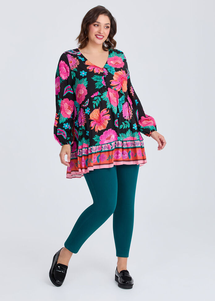 Natural Paisley Floral Tunic, , hi-res