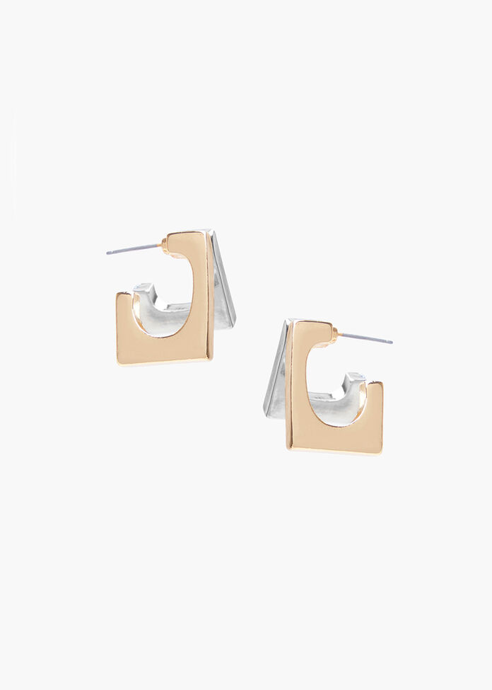 Square Hoop Earrings, , hi-res
