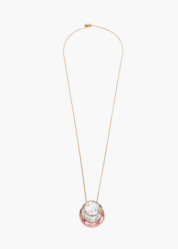 Layered Enamel Necklace, , hi-res