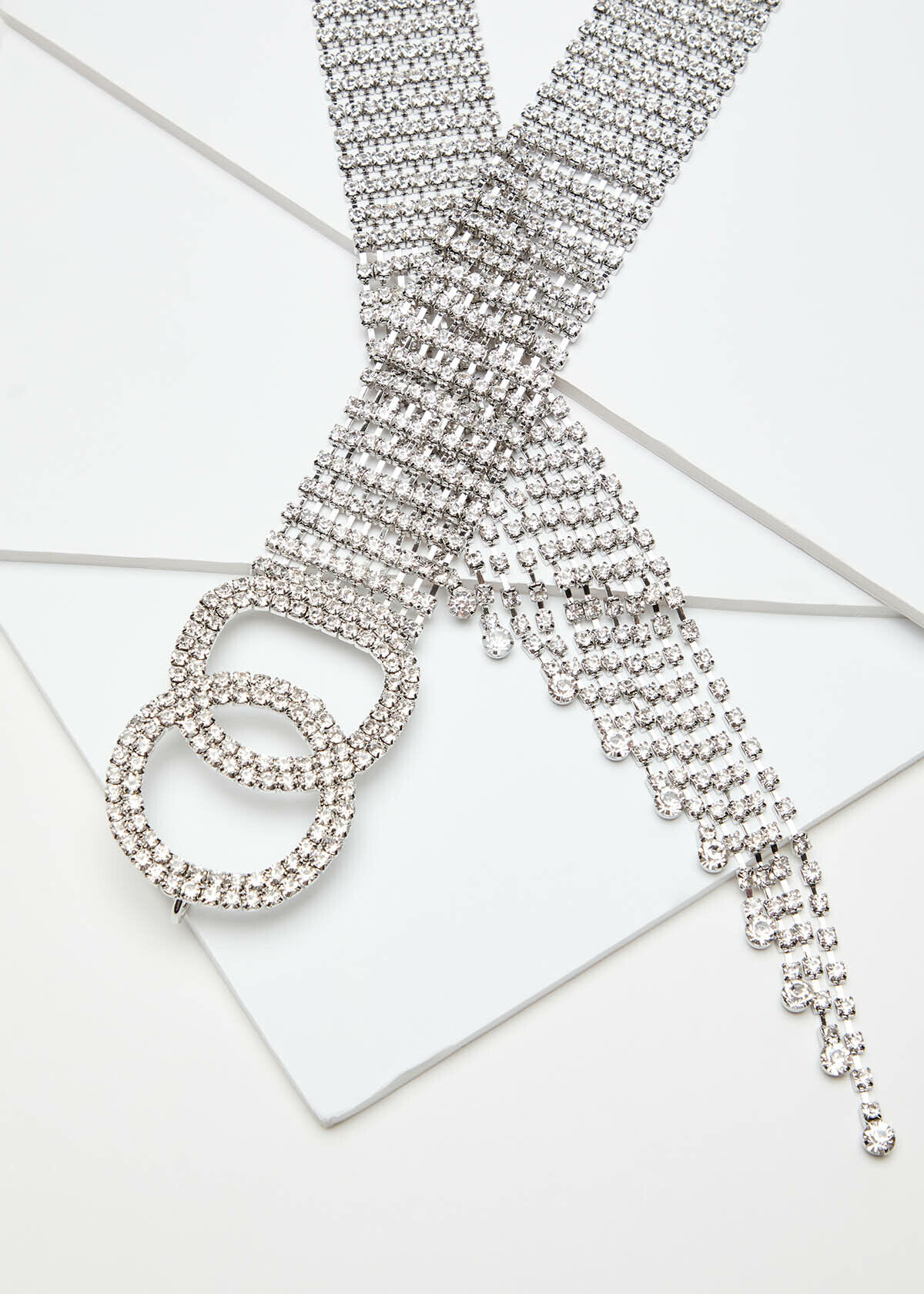 Silver Bling Double Ring Belt