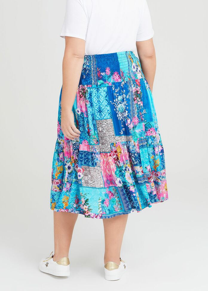 Shop Plus Size Natural Print Mix Skirt in Multi | Taking Shape AU