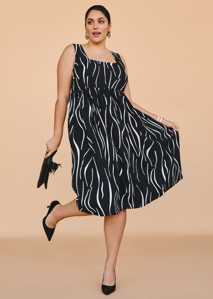 Jana Abstract Midi Dress, , hi-res