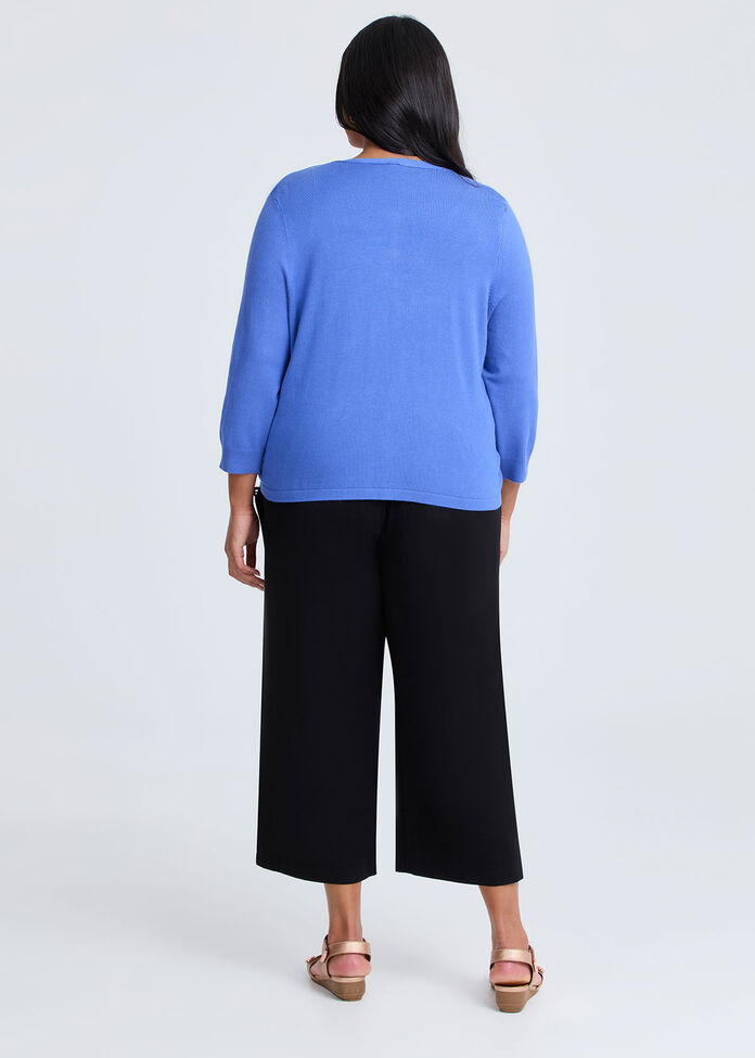 Ivy V-neck Natural Knit Cardigan, , hi-res