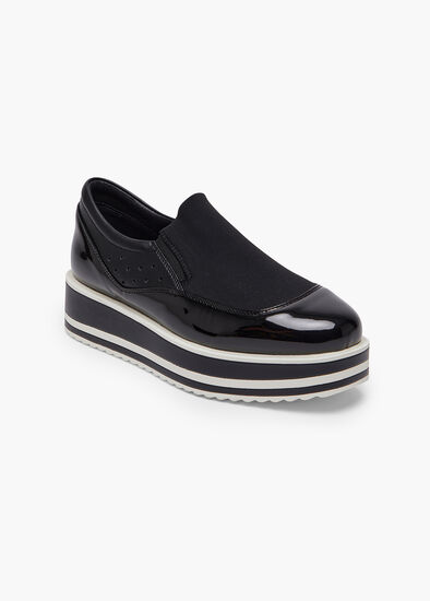 Striped Wedge Loafer