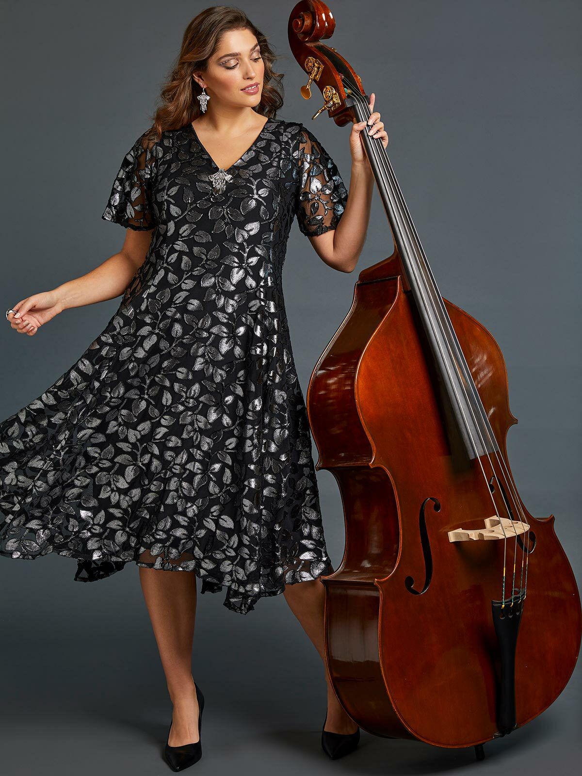Shop Plus Size All That Jazz Dress in Black Taking Shape AU